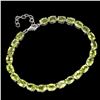 Image 1 : Natural Unheated Oval Green Peridot Bracelet
