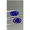 Image 1 : Natural Oval Royal Blue Sapphire Pair 3.94 Cts - VVS