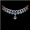 Image 1 : Natural  Swiss Blue Topaz Necklace