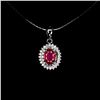 Image 2 : Natural Pigeon Blood  Red Ruby Necklace
