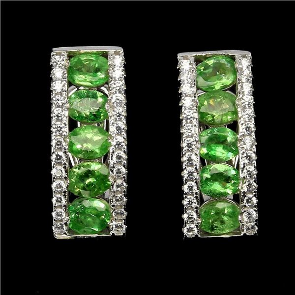 Natural Tsavorite Garnet Earrings