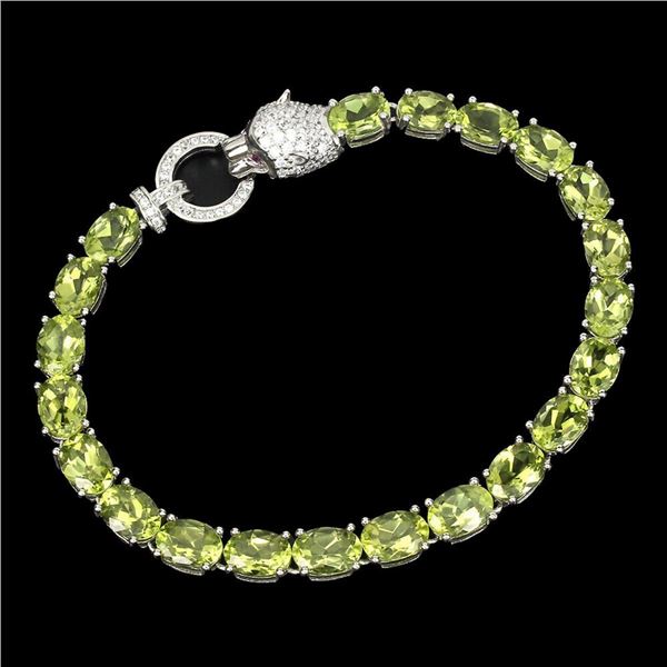 Natural Peridot Tiger Bracelet