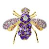 Image 1 : Natural Amethyst Chrome Diopside Bee Brooch