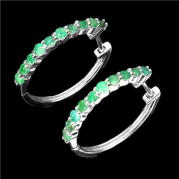 Natural Colombian Emerald Earrings