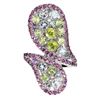 Image 2 : Natural Peridot Aquamarine Rhodolite Garnet Ring