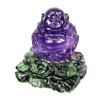 Image 1 : Natural Amethyst Handcarved Happy Buddha 92.96 Carats