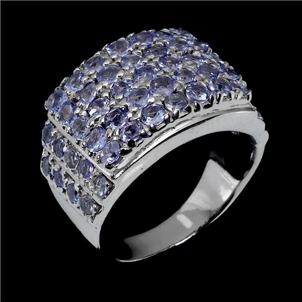 Natural Unheated Round Tanzanite Ring