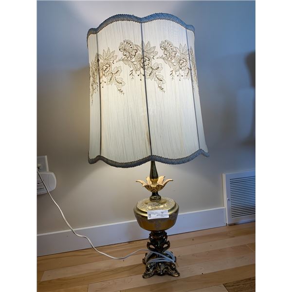 Ornate Brass-Coloured Lamp