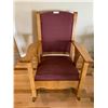 Antique Wooden Upholstered Rocking Chair