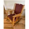 Image 2 : Antique Wooden Upholstered Rocking Chair
