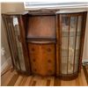 Vintage China Cabinet With Drop Leaf Desk
