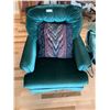 Image 2 : Vintage Upholstered Swivel-Rocking Chair, Small Metal Rocking Chair, and Loveseat