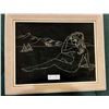 Image 1 : Framed Velvet Artwork of Woman