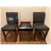 Image 1 : 3 x Leather-Style Barstools (One Missing Back)