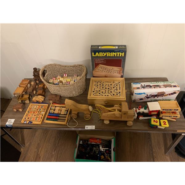 Assortment of Vintage Wooden Toys and More!