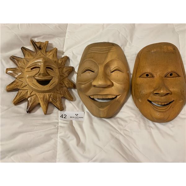 3 x Ethnic Decorative Masks