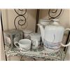 Image 5 : 1980s Toscany Fine China Collection w/ Corner Shelving Unit Included