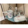 Image 6 : 1980s Toscany Fine China Collection w/ Corner Shelving Unit Included