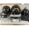 Image 1 : Three Motorcycle Helmets - Shoei, HJC, and DOT