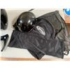 Image 2 : Three Motorcycle Helmets - Shoei, HJC, and DOT