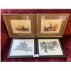 Image 1 : 2 x Framed Prints of Australian Outback Houses and 2 x Meredith Evans Prints