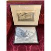 Framed Print of Banff Springs Hotel by Bill Ross and Antique Framed Photograph