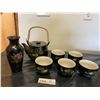 Black Japanese China Tea Set