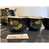 Image 3 : Black Japanese China Tea Set