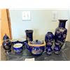 Image 1 : Assortment of Blue China Tea Set and Vases