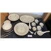 Image 1 : Assortment of White and Gold China