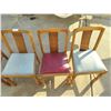 Image 3 : 4 x Vintage Wooden Chairs