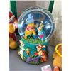 Image 8 : Assortment of Winnie the Pooh Collectibles - Musical Snowglobe, Musical Santa Pooh and More!