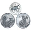 Image 1 : 2.5oz Lot Total! Australia 2011-2019 50-cent & $1 .999 Fine Silver Rounds. 3pcs. (Tax Exempt)