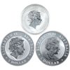 Image 2 : 2.5oz Lot Total! Australia 2011-2019 50-cent & $1 .999 Fine Silver Rounds. 3pcs. (Tax Exempt)