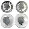 Image 2 : 4x 1oz Australia 2017 $1 Lunar Year of the Rooster & Koala Fine Silver Coins. 4pcs. (Tax Exempt)