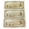 Image 2 : 3x 1954 Modified $100 Bank of Canada Notes with A/J Prefix in Average Condition. 3pcs
