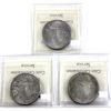 Image 2 : 3x Silver $1 1967 ICCS MS65. 3pcs.