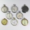 Eight (8) Swiss 12S & 16S Pocket Watches