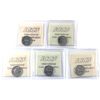 Image 2 : 5-cent 2015-2023 ICCS MS65-66. 5pcs.
