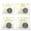 Image 1 : 25-cent 2007-2009 ICCS MS65. 4pcs.