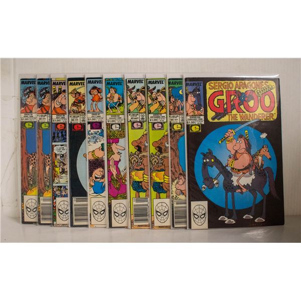 GROO THE WANDERER --- 10 COMICS