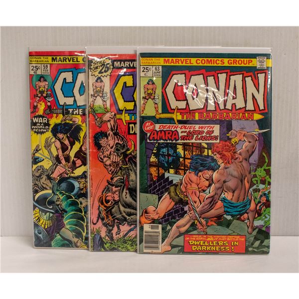 CONAN THE BARBARIAN --- 3 COMICS