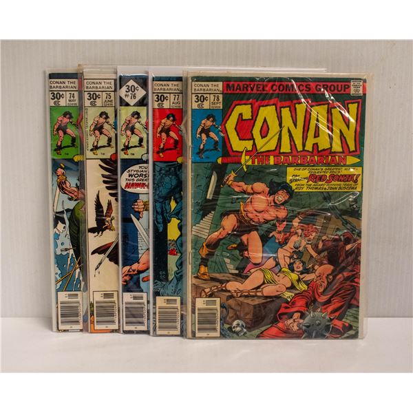 CONAN THE BARBARIAN --- 5 COMICS