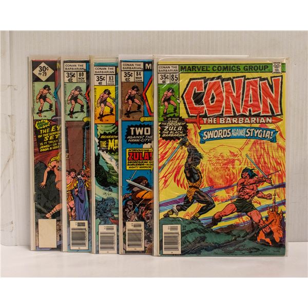 CONAN THE BARBARIAN --- 5 COMICS