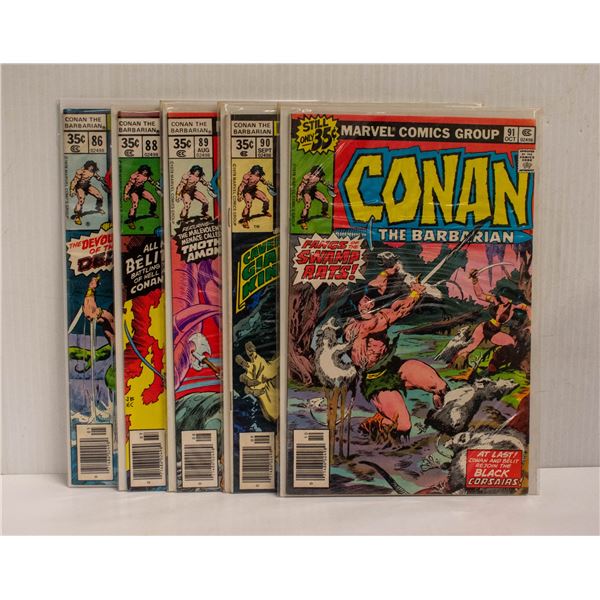 CONAN THE BARBARIAN --- 5 COMICS