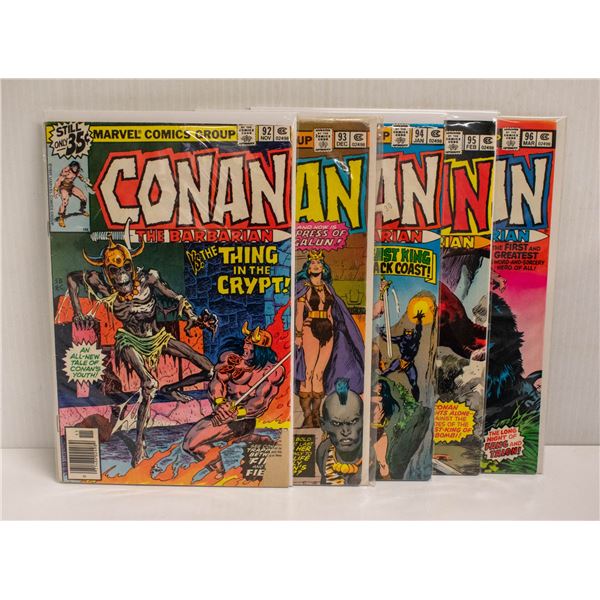 CONAN THE BARBARIAN --- 5 COMICS