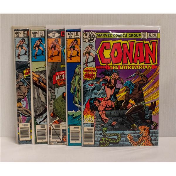 CONAN THE BARBARIAN --- 5 COMICS