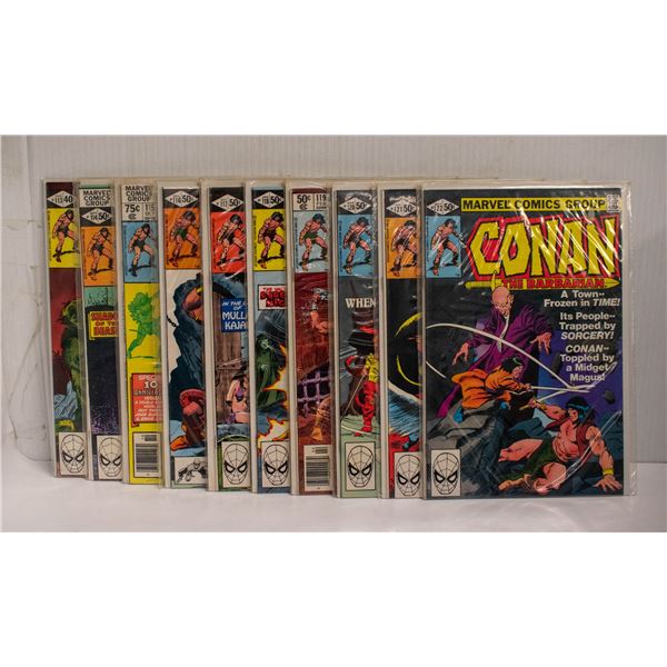 CONAN THE BARBARIAN --- 10 COMICS