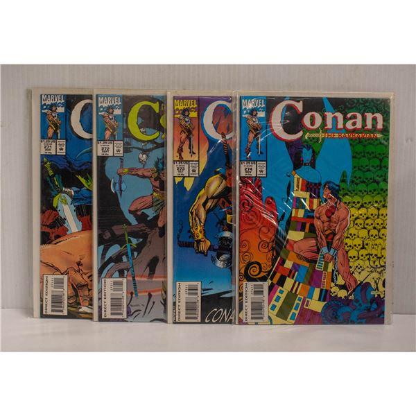 CONAN THE BARBARIAN --- 4 COMICS