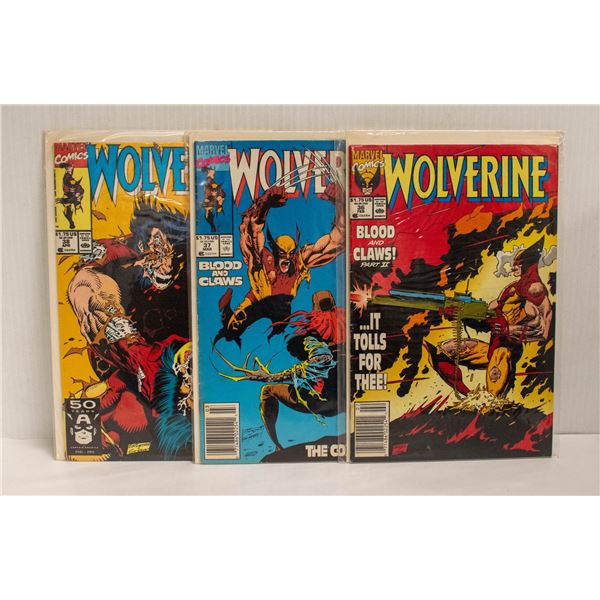 WOLVERINE --- 3 COMICS